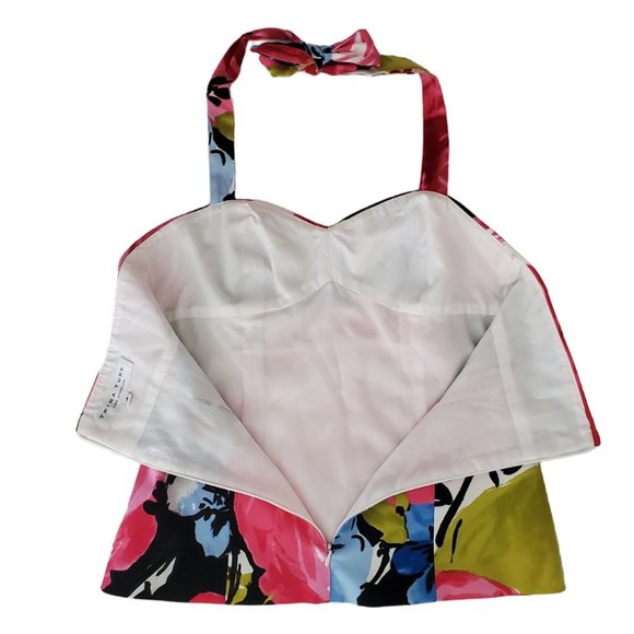 Trina Turk Floral Sweetheart Halter Top | EUC | 4 | Pink Blue Black Whit… - Picture 9 of 14